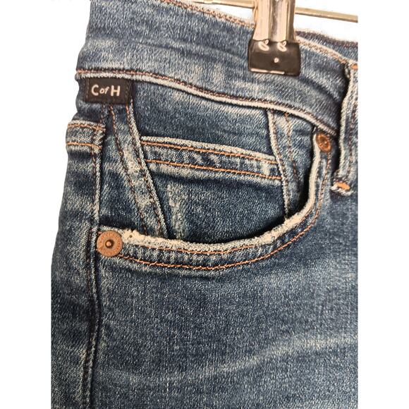 Citizens of Humanity Rocket Crop Mid Rise Skinny Jeans Blue Distressed 26 - Picture 7 of 16